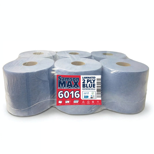 SamsonMax 6016 - 275 sheets/60M - 2Ply Centrefeed Rolls x 6