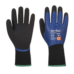Portwest AP01 Cold 13 latex aqua glove in navy