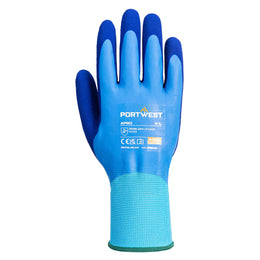 Portwest AP80 Grip 13 latex foam aqua glove in blue
