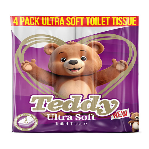 Teddy 3 Ply Toilet Tissue - 10 x 4 Pack
